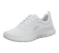 Skechers Women's Flex Appeal 4.0 Brilliant View Sneaker, White Mesh Trim, 8 UK