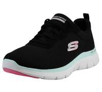 Skechers Women's, Flex Appeal 4.0 - Brilliant View Sneaker - Wide Width Black 8.5 W