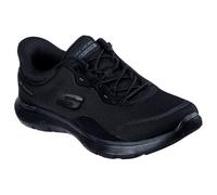 Skechers Women's Slip-ins: Flex Appeal 5.0 - Easy Breezy Sneaker in Black, Size 4.5 | Textile/Synthetic, Vegan, Machine Washable