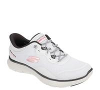 Skechers Women's Flex Appeal 5.0 Easy Breezy Sneaker, White Mesh/TPU/Multi Trim, 3.5 UK