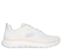 Skechers Women's Flex Appeal 5.0 New Path Sneaker, Natural Mesh/Light Blue & Peach Trim, 6.5 UK