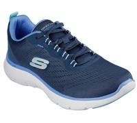 Skechers Women's Flex Appeal 5.0 New Path Sneaker, Navy Mesh/Blue Trim, 7 UK Wide