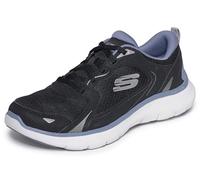 Skechers Women's Flex Appeal 5.0 Retro Rush Trainers, Black Duraleather/Mesh/Multi Trim, 6 UK