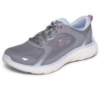 Skechers Women's Flex Appeal 5.0 Retro Rush Trainers, Charcoal Duraleather/Mesh/Multi Trim, 6 UK