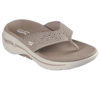 Skechers Women's Flip-Flop, Taupe, 12
