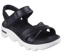 Skechers Women's Foamies Massage Fit-Heartfelt Water Shoe, Black White, 3.5 UK