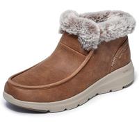 Skechers Women's Slip-ins: Glacial Ultra - Cosy Getaway Boots in Chestnut, Size 3 | Textile, Vegan