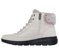 Skechers Women's Glacial Ultra Mountain Muse Sneaker, Natural/Black Synthetic, 3 UK