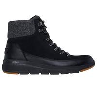 Skechers Women's Glacial Ultra - Tahoe Boots in Black/Gray, Size 4 | Leather/Synthetic/Textile