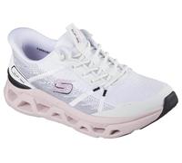 Skechers Women's Glide-Step Altus Fast Lane Sneaker, White Mesh/Black & Pink Trim, 4.5 UK