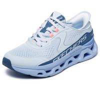 Skechers Women's Glide-Step Altus Slip-On Sneakers, Light Blue Synthetic/Mesh/Blue Trim, 6 UK