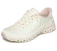 Skechers Women's Slip-ins: Glide-Step - Cosy Fit At Ease Sneaker in Off White, Size 4 | Textile/Synthetic/Metal, Machine Washable