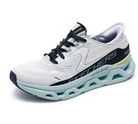 Skechers Women's Glide-Step Atlus Hands Free Slip-ins Sneaker, White Synthetic/Mesh/Multi Trim, 5 UK