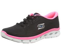Skechers Women's Glide-Step Flex Sheer Virtue Sneaker, Black, 4 UK