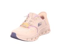 Skechers Women's Glide-Step Pro Hands Free Slip-in Trainers, Cream White Purple Blue Grey, 4 UK