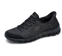 Skechers Women's Glide-Step Pursuit Slip-On Sneakers, Black Mesh, 7 UK