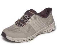 Skechers Women's Glide-Step Stargaze Slip-in Trainers, Dark Taupe Mesh, 3.5 UK