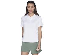 Skechers Women's Go Dri Swift Club Polo Golf Shirt, White, S