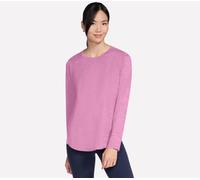 Skechers Women's GO DRI Swift Long Sleeve Tunic Top Crew in Rose, Size Large | Polyester/Spandex