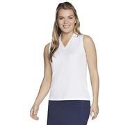 Skechers Women's GO DRI Swift Polo T-Shirt Tank Top in White, Size Large | Polyester/Spandex