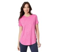 Skechers Women's Go Dri Swift Stretchable Wicking Quick Drying Tunic Tee, Pink, XXL