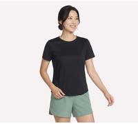 Skechers Women's GO DRI SWIFT T-Shirt in Black, Size Large | Polyester/Spandex