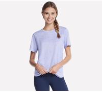 Skechers Women's GO DRI Swift T-Shirt in Lavender/Light Pink, Size XL | Polyester/Spandex