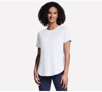 Skechers Women's GO DRI Swift Tunic Top T-Shirt in White, Size XL | Polyester/Spandex