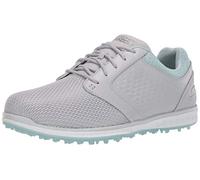 Skechers Women's Go Elite 3 Grand Relaxed Fit Spikeless Waterproof Golf Shoe, Gray/Mint, 5 UK