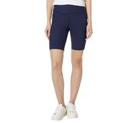 Skechers Women's GO FLEX RIB High Waisted 8 Inch Bike Short in Navy Blue, Size Medium | Nylon/Spandex
