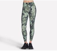Skechers Women's GO FLEX RIB Inbloom Full Length High-Waisted Legging in Charcoal/Olive, Size XS | Nylon/Spandex