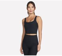 Skechers Women's Goflex Rib Longline Bra Vest, Bold Black, 3XL