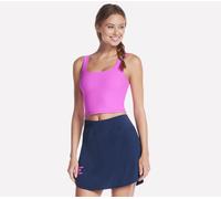 Skechers Women's GO FLEX RIB Longline Bra in Neon Pink/Lavender, Size Large | Nylon/Spandex