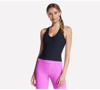 Skechers Women's GO FLEX RIB V-Neck Tank Top in Black, Size Medium | Nylon/Spandex