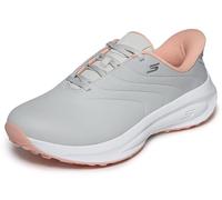 Skechers Women's Go Golf Synthetic Upper Lace Up Spike Less Golf Shoe Slip-in Trainers, Light Gray/Pink, 7 UK