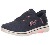 Skechers Womens GO GOLF Walk 5 Slip-In Spikeless Golf Shoes, Female, Navy/pink, 6 | American Golf