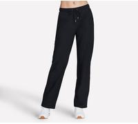 Skechers Women's GO LUXE Rib Pant in Black, Size Large | Recycled Polyester/Spandex