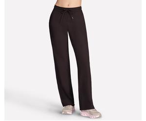 Skechers Women's GO LUXE Rib Pant in Chocolate/Black, Size Large | Recycled Polyester/Spandex