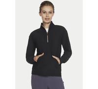 Skechers Women's Go Luxe Ribbed Half Zip Sweatshirt - Black, Black