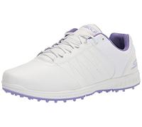 Skechers Women's Go Pivot Spikeless Golf Shoe, White Purple, 4 UK