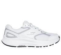 Skechers Women's GO RUN Consistent 2.0 - Advantage Sneaker in White/Silver, Size 5 | Leather/Textile/Synthetic, Vegan