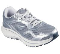 Skechers Women's Go Run Consistent 2.0 Volt Sneaker, Gray Leather/Silver Trim, 3 UK