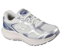 Skechers Women's Go Run Consistent 2.0 Volt Sneaker, Silver Leather/Navy Trim, 8 UK