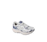 Skechers Women's Go Run Consistent 2.0 Volt Sneaker, Silver Leather/Navy Trim, 8 UK