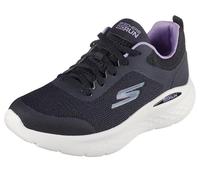 Skechers Women's GO Run LITE Sneaker, Black Textile/Purple Trim, 3 UK