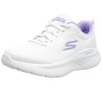 Skechers Women's GO Run LITE Sneaker, White Textile/Purple Trim, 6 UK