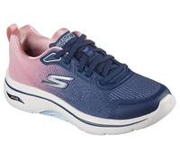 Skechers Women's Go Walk Arch Fit 2.0 Meredith Sneaker, Navy Textile/Pink Trim, 5.5 UK
