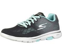 Skechers Women's Go Walk 5-Alive Sneaker, Black Aqua, 4 UK