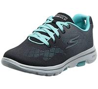 Skechers Women's Go Walk 5 - Alive Sneaker, Black Aqua, 8 UK