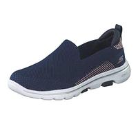 Skechers Women's GO Walk 5 PRIZED Sneaker, Navy, 6 UK